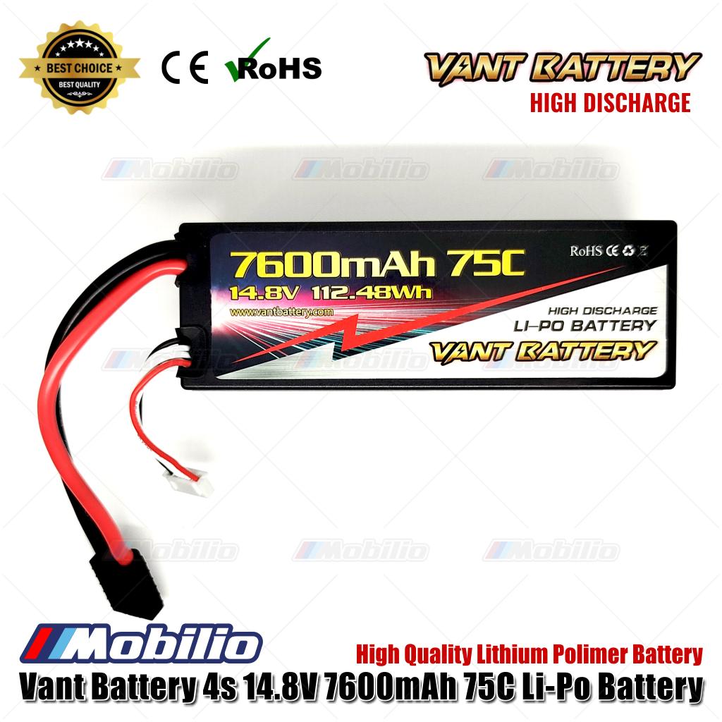 Vant Battery Lipo 4S 14.8V 7600 mAh 75C Baterai RC Lithium Polimer