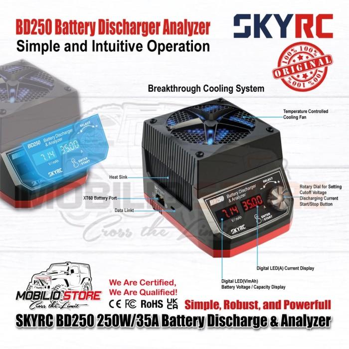 SKYRC BD250 250W 35A LiPo/LiHV/NiMH Penguras Baterai dan Penganalisis Baterai