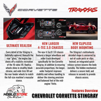 Traxxas 4-Tec 3.0 1/10 Chevrolet Corvette Stingray 2S Touring Car RTR