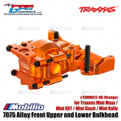 GPM Part #TXMM012 7075 Alloy Front Upper and Lower Bulkhead for Traxxas Mini Maxx / Mini XRT / Mini Slash / Mini Rally Upgrade
