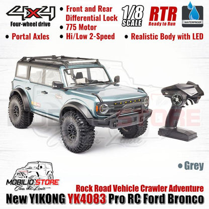 Yikong YK-4083 Ford Bronco 1/8 Scale RTR RC Rock Road Vehicle Crawler