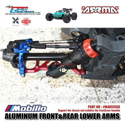 GPM Part #MAKS5556 Aluminum Front and Rear Lower Arms Set Arrma Kraton 4X4 4S BLX Monster Truck