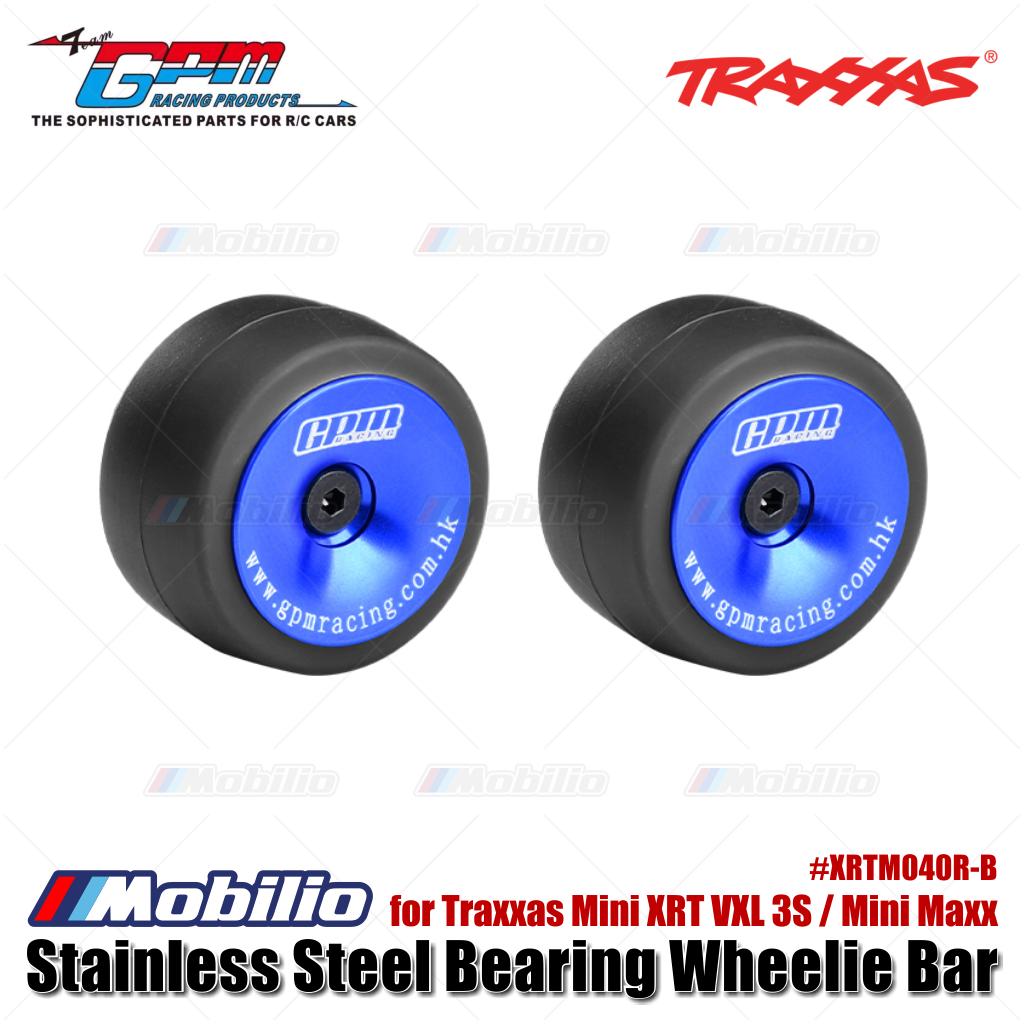 GPM Part #XRTM040R-B Stainless Steel Bearing Wheelie Bar for Traxxas Mini XRT VXL 3S / Mini Maxx Upgrade