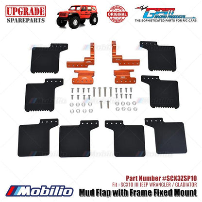GPM Part #SCX3ZSP10 Mud Flap Decoration Axial SCX10 III Jeep Wrangler - Gladiator