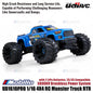 UDIR/C UD1610PRO 1/16 4X4 RC Monster Truck 2S/3S Compatible 3800KV Brushless Power System RTR