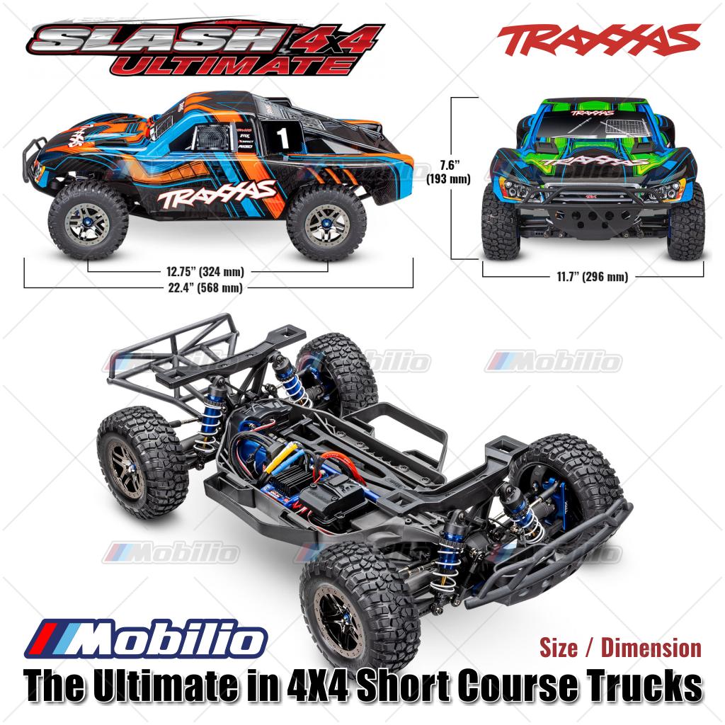 Traxxas 68277-4 Slash 4X4 Ultimate Clipless 1/10 Skala Brushless 4WD Short Course RTR