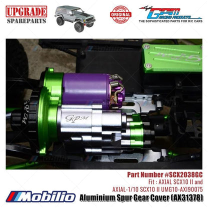 GPM Part #SCX2038GC Aluminium Spur Gear Cover AX31378 RC Upgrade Axial SCX10 II Crawler Adventure