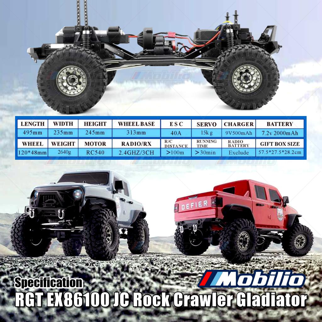 RC RGT EX86100 V2 JC Rock Crawler Cruiser Defier 4x4 Offroad 1/10