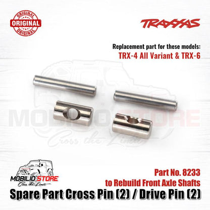 Traxxas Part #8233 Drive pin set includes cross pins (2) and drive pins (2) to rebuild a front axle for Front Axle Shafts Traxxas Part TRX4