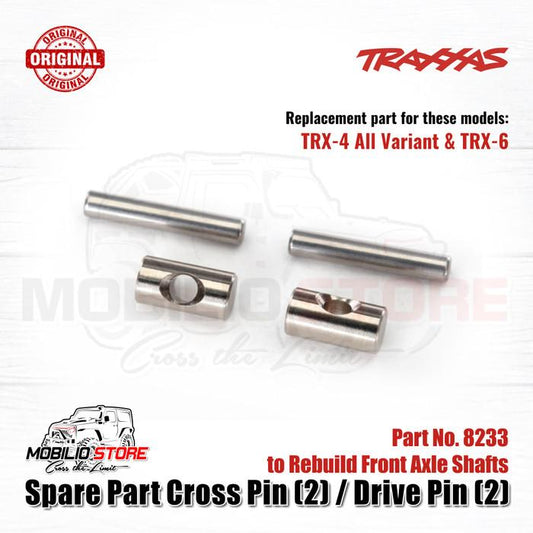 Traxxas Part #8233 Drive pin set includes cross pins (2) and drive pins (2) to rebuild a front axle for Front Axle Shafts Traxxas Part TRX4
