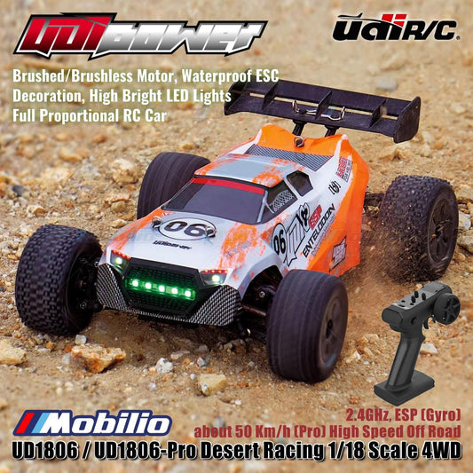 UDIR/C UD1806 / UD1806-Pro Desert Racing 1/18 Scale 4WD 2.4GHz ESP Gyro RC Car RTR