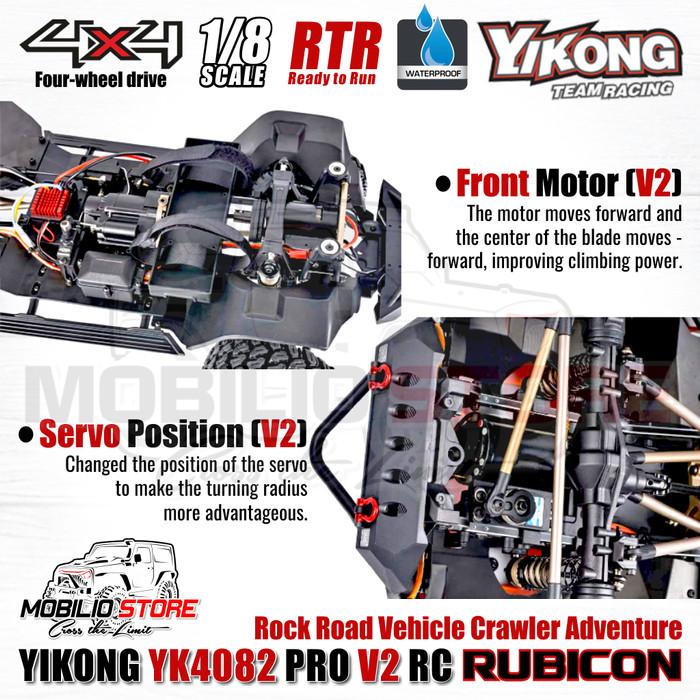 Yikong YK4082 Pro V2 1/8 RC Rock Road Vehicle Crawler Adventure RTR