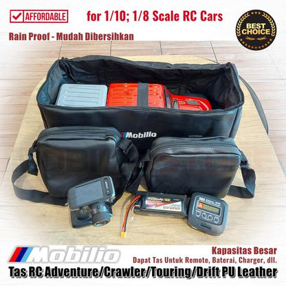 Tas Mobil Skala 1/10 1/8 RC Adventure Crawler Touring Drift Kulit PU