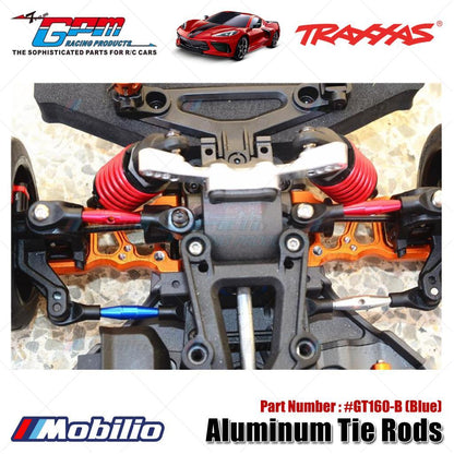 GPM Part #GT160 Aluminum Tie Rods for 1/10 Traxxas Ford GT 4-Tec 2.0 83056-4 / 4-Tec 3.0 93054-4 Upgrade Parts