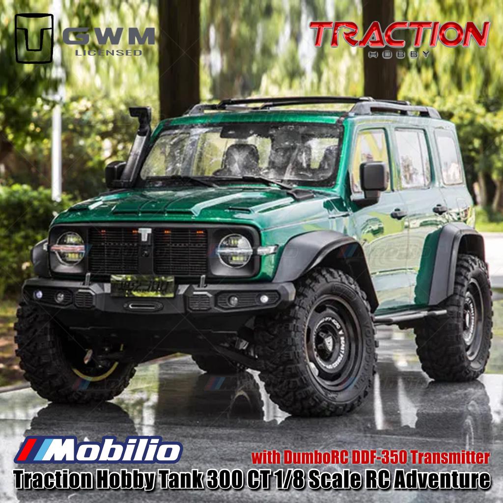 Traction Hobby Tank 300 CT 1/8 Skala RC Adventure Tank300-CT dengan Pemancar DumboRC DDF-350 Remote Control RTR