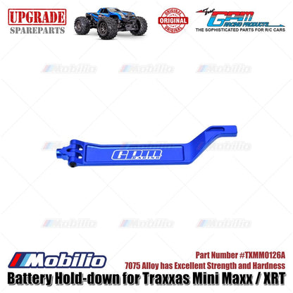 GPM Part #TXMM0126A 7075 Alloy Battery Hold-down for RC Traxxas Mini Maxx / Mini XRT