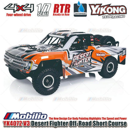 Yikong YK4072 V3 DF7 Desert Fighter 1:7 Scale Radio Control 4WD Off-Road Short Course