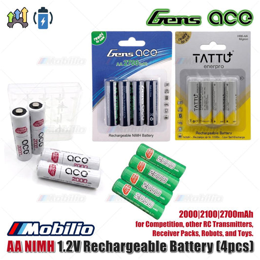Gens ace 2000|2100|2700mAh 1.2V Ni-MH AA Rechargeable Battery for Competition Other RC Transmitters Receiver Packs Robots and Toys