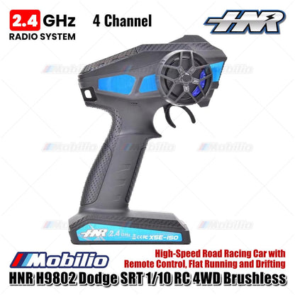HNR H9802 Panther Dodge SRT 1/10 RC 4WD Brushless High-Speed Road Racing Car with Remote Control Flat Running and Drifting