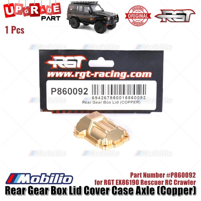 RGT Upgrade Part #P860091 #P860092 Front Rear Gear Box Lid Cover Case Axle Copper for EX86190 Rescuer RC Crawler