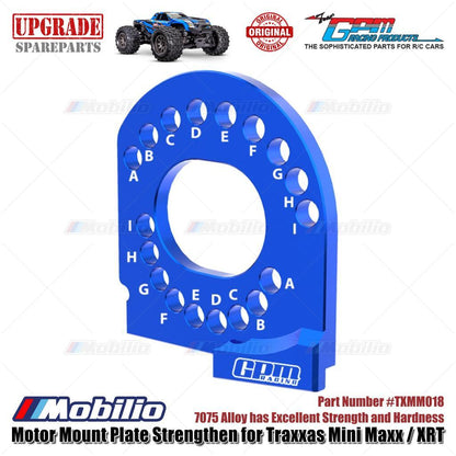GPM Part #TXMM018 7075 Alloy Motor Mount Plate Strengthen for RC Traxxas Mini Maxx / Mini XRT