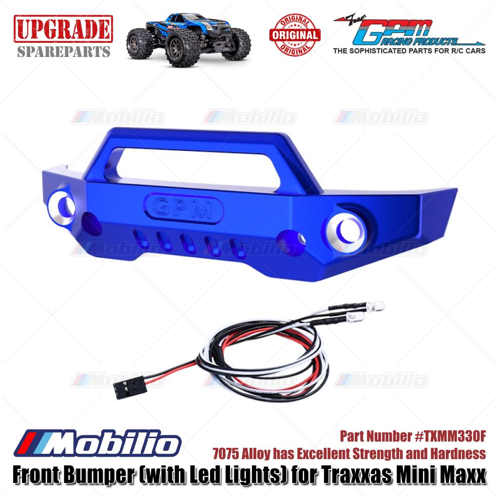 GPM Part #TXMM330F 7075 Alloy Front Bumper (with Led Lights) for RC Traxxas Mini Maxx