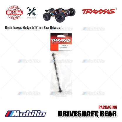 Traxxas Part #9557 5x131 mm Rear Steel Driveshaft Fits 9554 and 9554X Stub Axles for RC Sledge