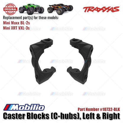Traxxas Part #10732 Caster Blocks left-Right RC Mini Maxx BL-2S Mini XRT VXL-3S