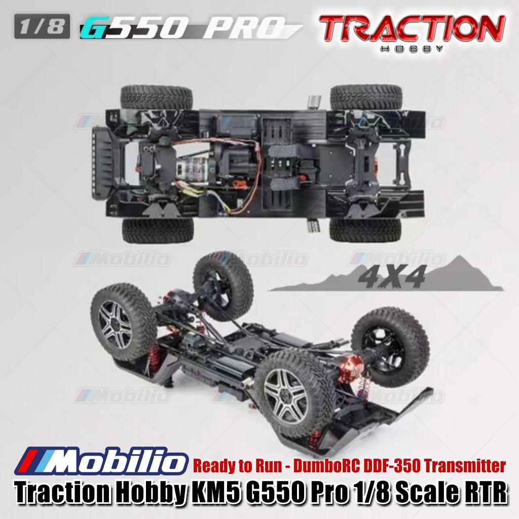 Traction Hobby G550 Pro KM5 Mobil RC Crawler Skala 1/8 Kendali Jarak Jauh Petualangan RTR