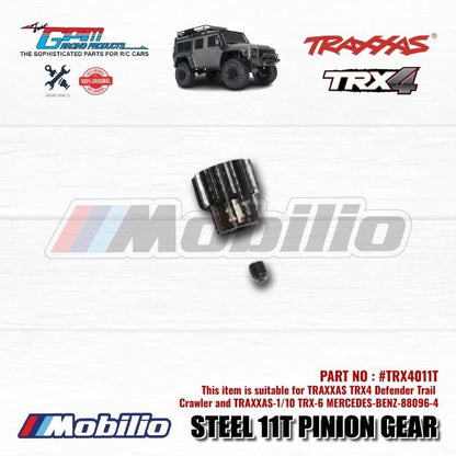 GPM Part Steel Pinion Gear 32P 9/10/11/12/14T Stronger and Durable for Traxxas TRX-4 TRX-6 1/10 Scale