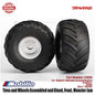 Traxxas Part #3665 Tires & Wheels Assembled Glued Terra Groove Dual Profile RC Bigfoot Hoss Stampede Monster Truck
