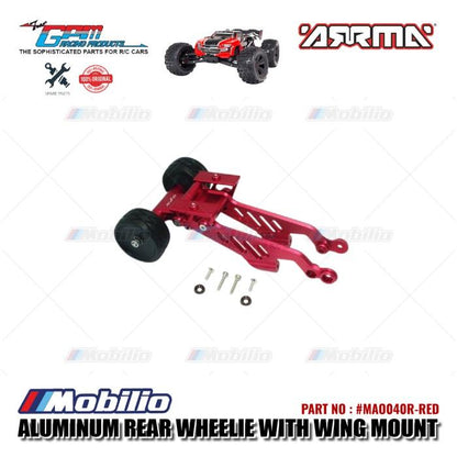 GPM Part #MAO040R Aluminum Rear Wheelie With Wing Mount Arrma Outcast 6S BLX Stunt Truck