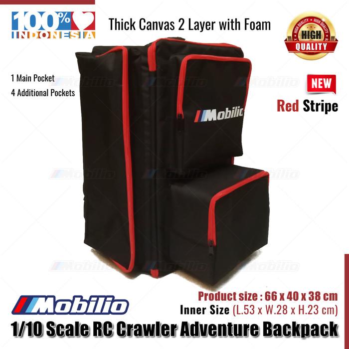 Tas Ransel Petualangan RC Crawler Skala 1/10 Kanvas Kualitas Tinggi Ukuran Dalam 53x28x23cm
