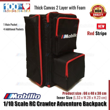 Tas Ransel Petualangan RC Crawler Skala 1/10 Kanvas Kualitas Tinggi Ukuran Dalam 53x28x23cm