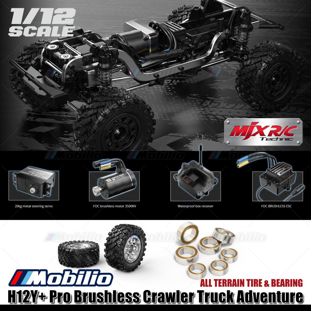 MJX H12Y+ Pro Brushless 1/12 Scale Crawler Truck Adventure Ready To Run RTR