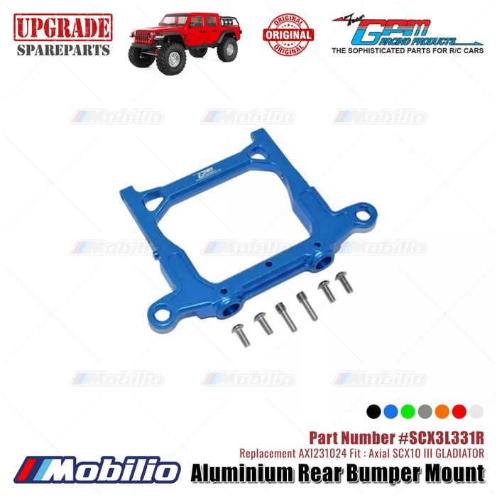 GPM Part #SCX3L331R Aluminium Rear Bumper Mount Upgrade RC Axial SCX10 III Jeep Gladiator  Remote Control Toy