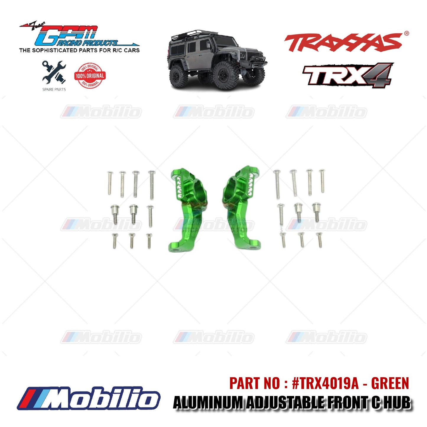 GPM Part #TRX40126 Aluminum Battery Hold-Down for Traxxas TRX-4 TRX-6 Trail Crawler Adventure