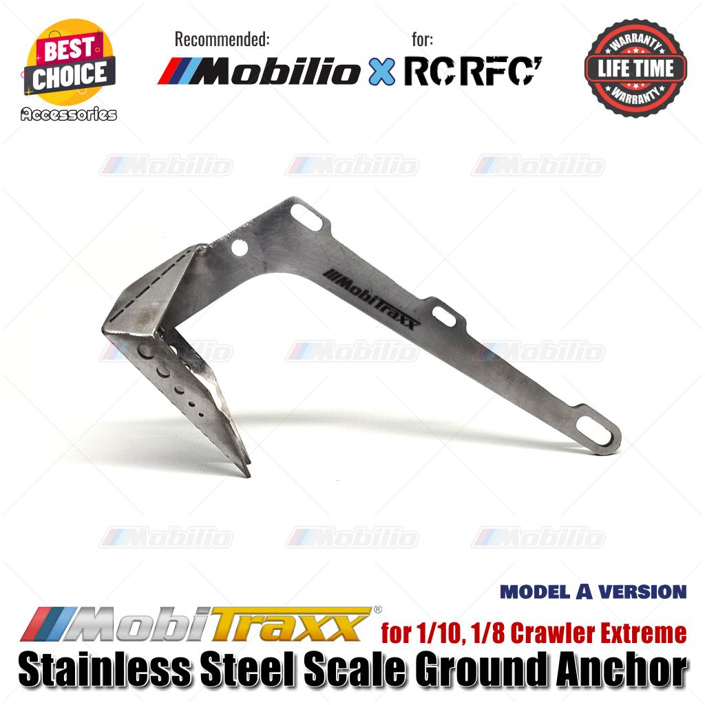 MobiTraxx Stainless Steel Scale Ground Anchor for 1/10 1/8 Crawler Extreme Recommended for RCRFC