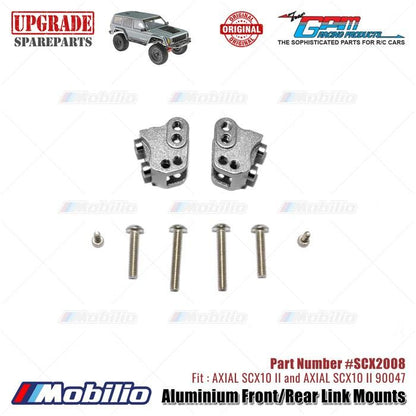 GPM Part #SCX2008 Aluminium Front/Rear Link Mounts AX31384 RC Upgrade Axial SCX10 II Crawler Adventure  Remote Control