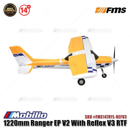 FMS 1220mm Ranger EP V2 Dengan Reflex V3 RTF Siap Terbang #FMS147RGN-REFV3 Pesawat RC Aeromodeling