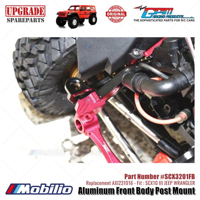 GPM Part #SCX3201FB Aluminum Front Body Post Mount Axial SCX10 III Jeep Wrangler AXI231016 Replacement