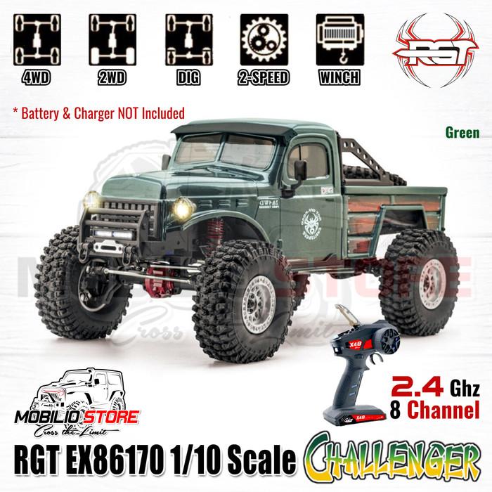 RGT EX86170 Challenger 1/10 Skala 2.4G 2-Kecepatan FWD/4WD Mobil RC Crawler