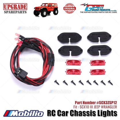GPM Part #SCX3ZSP12 RC Car Chassis Lights Axial SCX10 III Jeep Wrangler