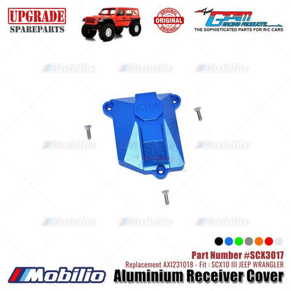GPM Part #SCX3017 Aluminium Receiver Cover Upgrade Axial SCX10 III Jeep Wrangler AXI231018 Replacement