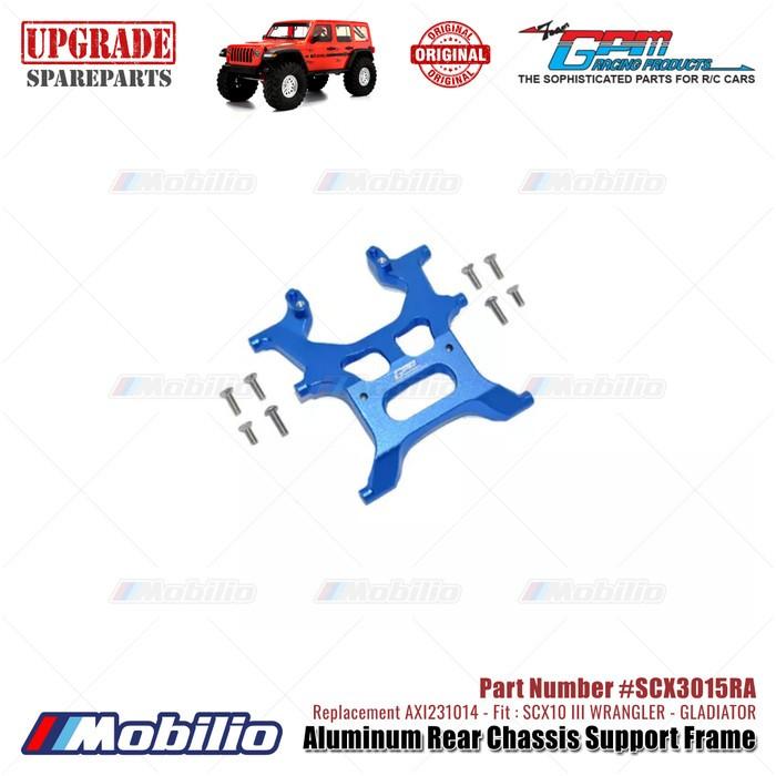 GPM Part #SCX3015RA Aluminum Rear Chassis Support Frame Axial SCX10 III Jeep Wrangler - Gladiator  Remote Control Toy