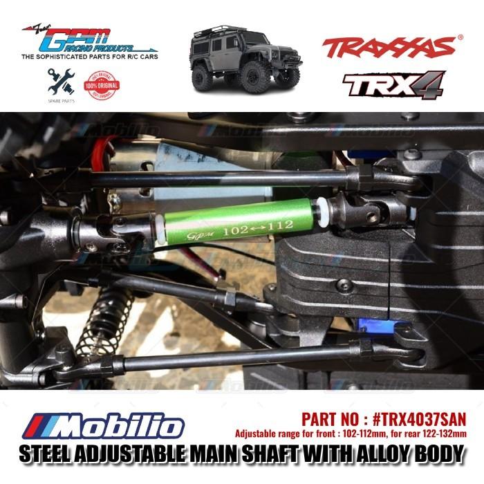 GPM Part #TRX4037SAN Steel Adjustable Main Shaft With Alloy Body Traxxas TRX-4 Trail Crawler