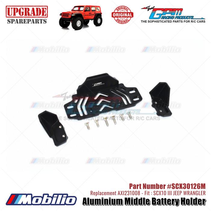 GPM Part #SCX30126M Aluminium Middle Battery Holder Upgrade Axial SCX10 III Jeep Wrangler AXI231008 Replacement