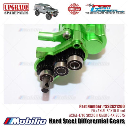 GPM Part #SSCX21200 Hard Steel Differential Gears Set RC Axial SCX10 II Crawler Adventure