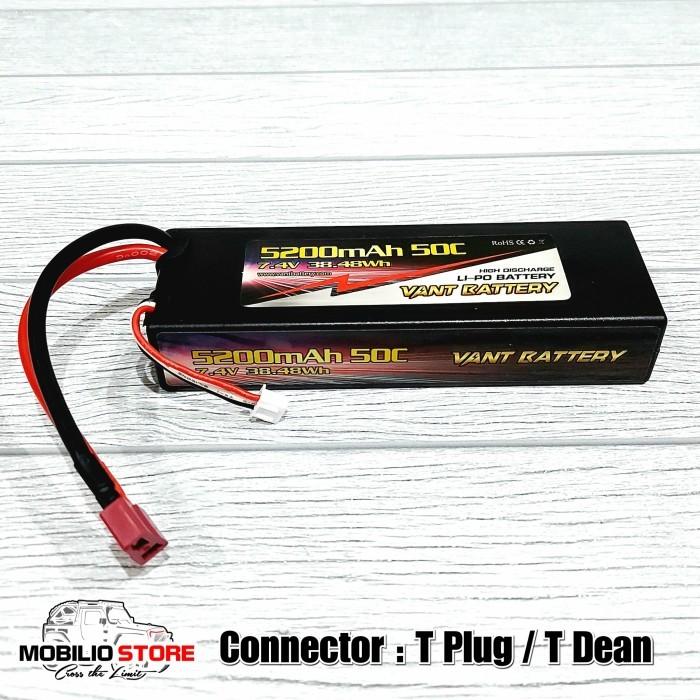 Vant Battery Lipo 2S 7.4 Volt 5200 mAh 50C Baterai RC Lithium Polimer