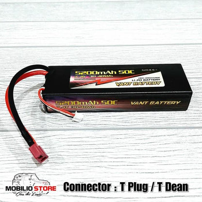 Vant Battery Lipo 2S 7.4 Volt 5200 mAh 50C Baterai RC Lithium Polimer